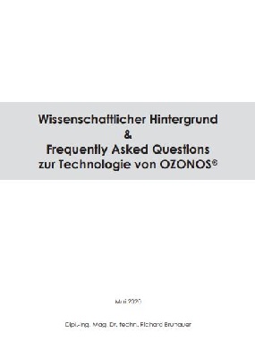 OZONOS FAQ und Wissenschaftliche Bewertung