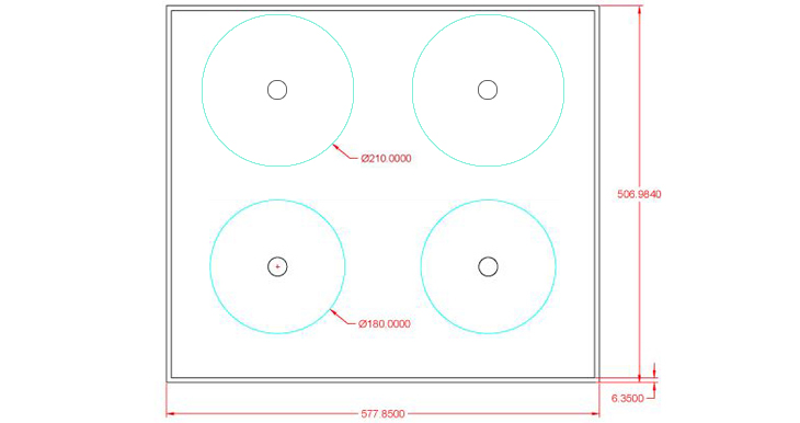 Invisacook con quatro Quemadores