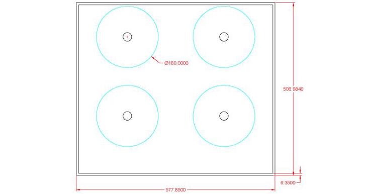 Invisacook com quatro Quemadores